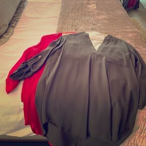 Hunter Green and hot pink tunic